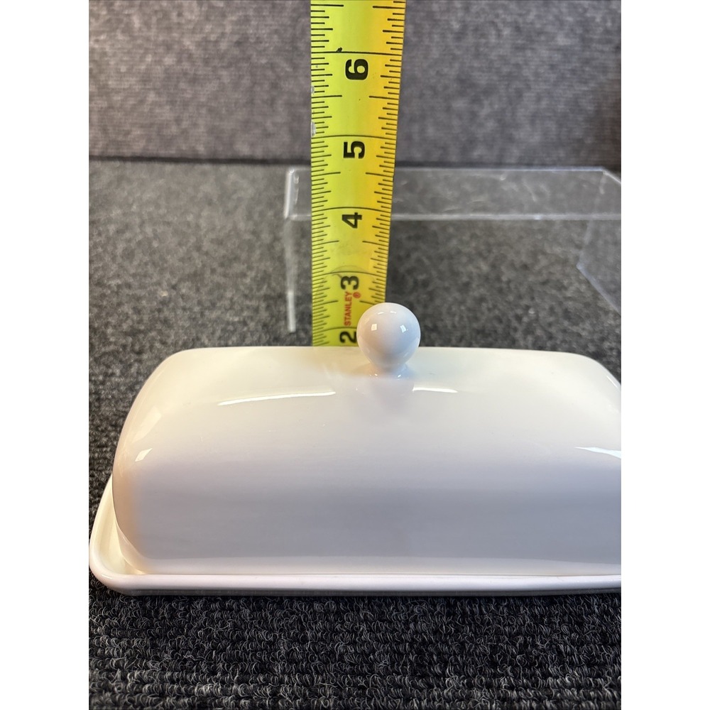 Nucookery~Porcelain Butter Dish with Lid~White - Picture 5 of 5